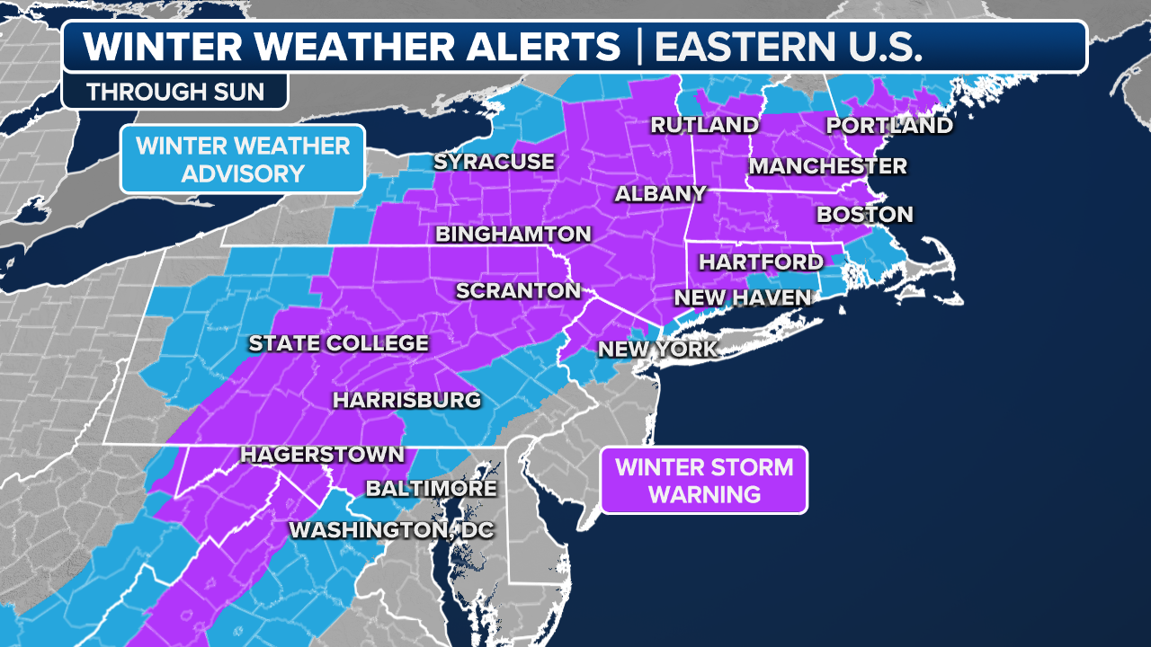 冬季风暴警报：新泽西州和纽约州发出警告，纽约市地区可能被大雪覆盖：实时更新