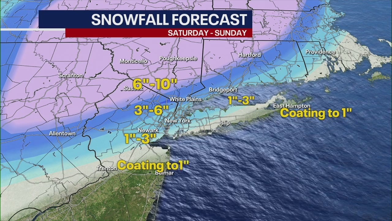 2024年纽约市暴风雪: 本周末纽约、新泽西和康涅狄格州会遭遇多大程度的降雪？