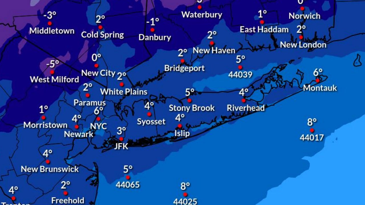 纽约天气：本周末风寒接近零，但预报显示温度将逐渐回暖