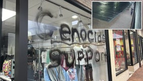 Scarsdale shopping plaza storefronts defaced with words 'genocide supporters'