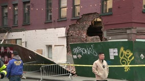 Building partially collapses in Little Italy, at site of former historic cheese shop