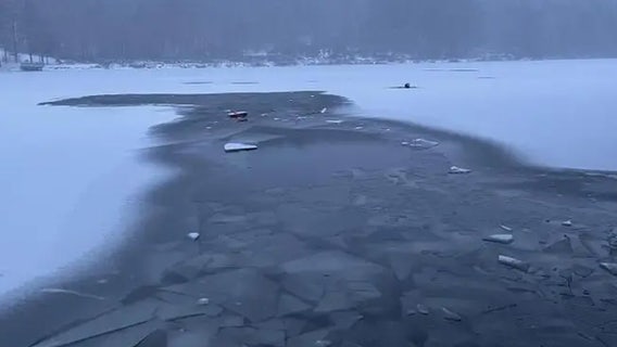 Fisherman dies after falling through ice in New York