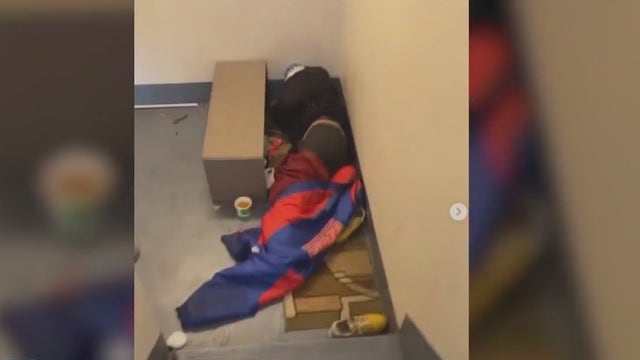 Brooklyn residents outraged over homeless man sleeping, performing lewd acts in stairwell