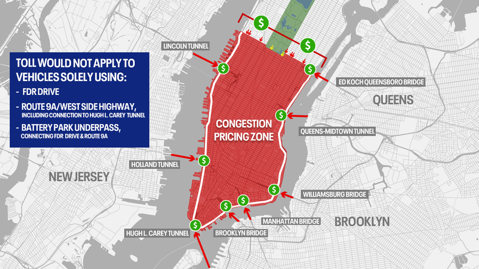 NYC Congestion Pricing Map, Costs, Hours, Exemptions