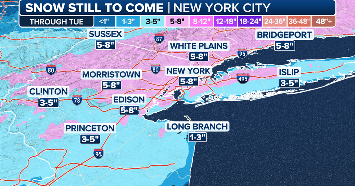 NYC snow storm weather forecast: Heavy snowfall slamming area | FOX 5 ...