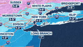 NYC snow storm Tuesday: Winter storm warnings issued in NYC-area