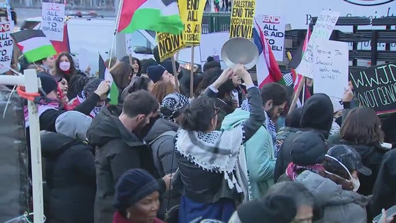 Biden's NYC visit sparks pro-Palestinian protests in Columbus Circle