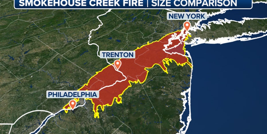 How big is a 1-million acre wildfire? Smokehouse Creek Fire could stretch from NYC to Philly