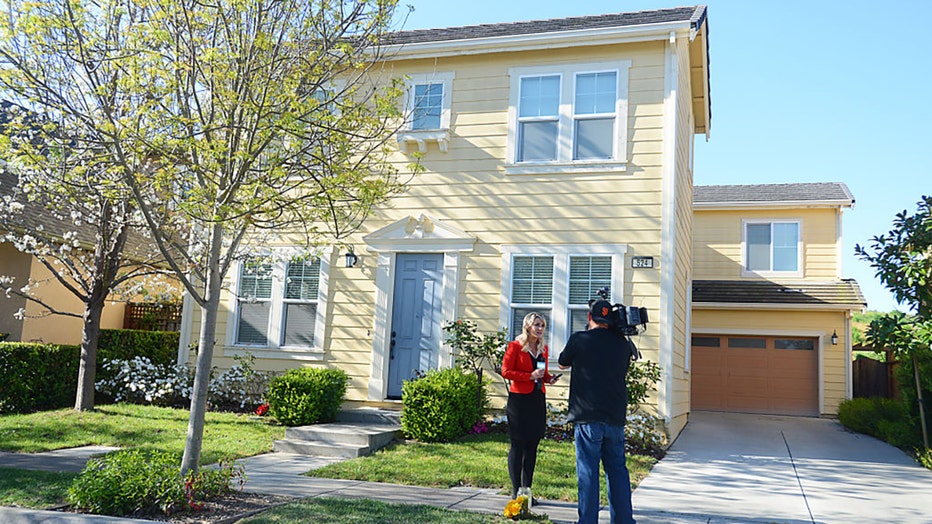 Media report on the abduction of Denise Huskins in front of the home she was taken from on Mare Island on March 24, 2015, in Vallejo, Calif. (Photo by Chris Riley/MediaNews Group/Vallejo Times Herald via Getty Images)