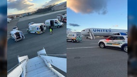 United Airlines flight heading to Newark diverted to Orange County due to high winds, turbulence