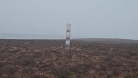 10-foot mysterious metal monolith spotted in Wales