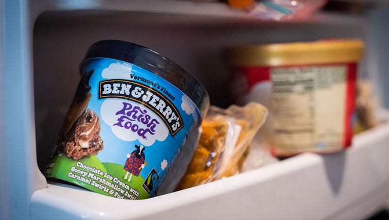 FILE - A pint of Unilever brand Ben & Jerrys ice cream arranged in Hastings-on-Hudson, New York, U.S., on Jan. 19, 2022. Photographer: Tiffany Hagler-Geard/Bloomberg via Getty Images