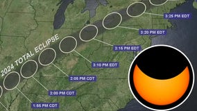 2024 solar eclipse map: Path through NY, peak times on April 8