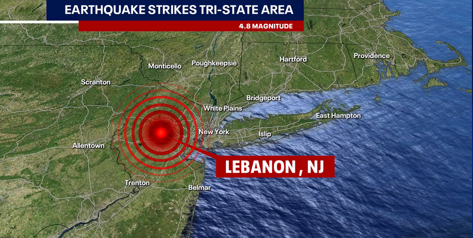 Earthquake reported in New Jersey