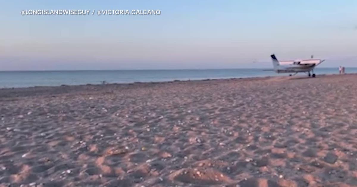Small airplane makes emergency landing on Long Island beach | FOX 5 New ...