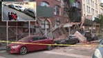 Brooklyn roof partially collapses, crashes onto sidewalk shed below: VIDEO