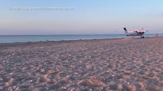 Small airplane makes emergency landing on Long Island beach