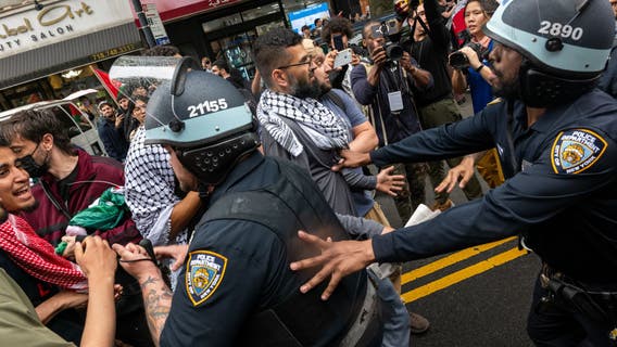 Adams defends NYPD response to pro-Palestinian protests in Brooklyn