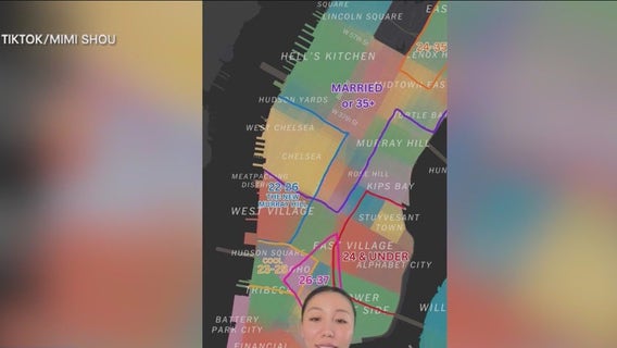 Viral TikTok map color-codes NYC's dating scene for singles