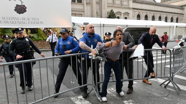 Pro-Palestine protesters attempt to disrupt Met Gala, march in Manhattan