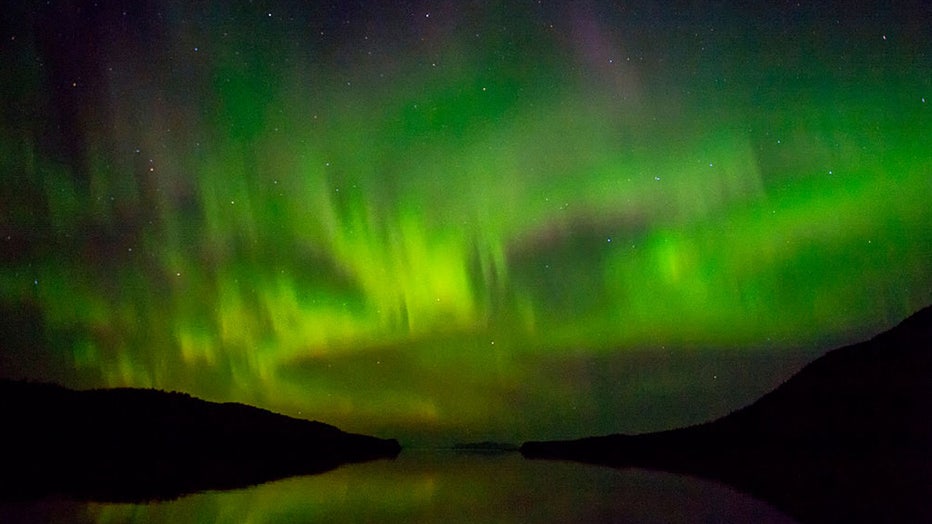 northern lights over alaska