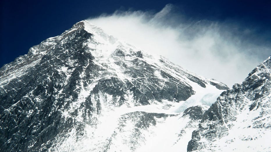 The South Summit of Mount Everest from Camp VII, Nepal, March 1953. (Photo by George Lowe/Royal Geographical Society via Getty Images)