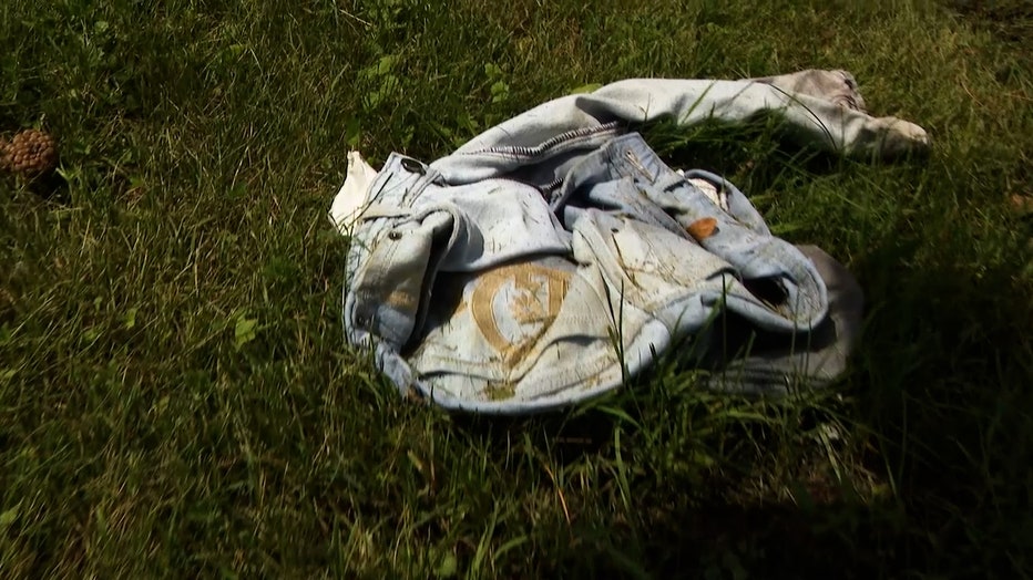 Clothes discarded near the U.S.-Canada border