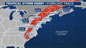 Debby tracker: Path through NYC, storm timeline, tornado threat