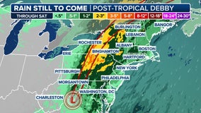 NYC Debby tracker: Remnants bring flooding, strong winds across NJ, NY, CT