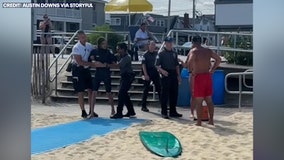 NJ police arrest surfer over beach badge, friend claims | VIDEO