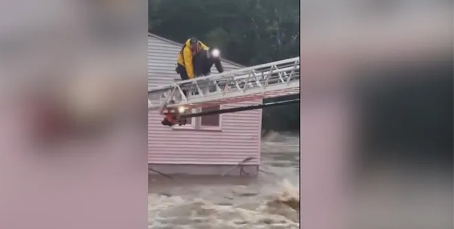 Connecticut flooding leaves 1 dead, another missing; video shows water rescue