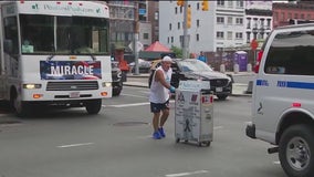 Former flight attendant honors 9/11 victims by pushing cart from Boston to NYC