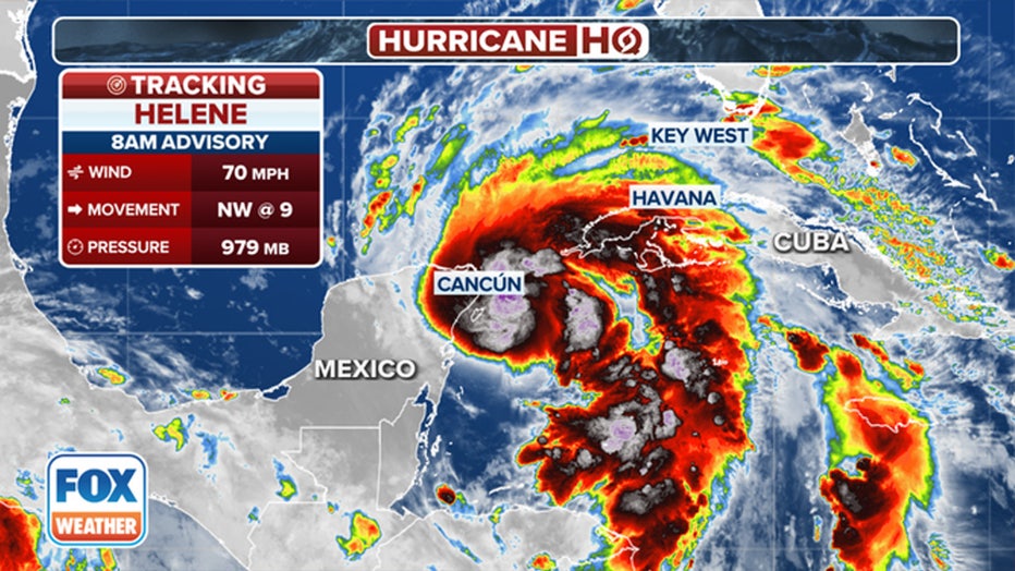 The latest information on Tropical Storm Helene.(FOX Weather)