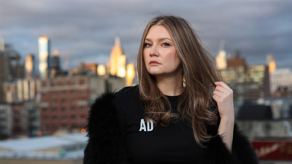 NEW YORK, NEW YORK - NOVEMBER 16: Anna Delvey poses for a photo at her home on November 16, 2022 in New York City. (Photo by Mike Coppola/AD/Getty Images for ABA)