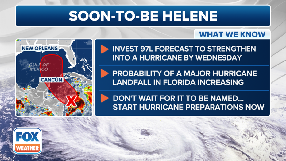 Here's what the FOX Forecast Center knows about soon-to-be-Helene.(FOX Weather)