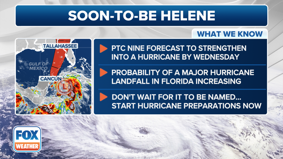 Here's what the FOX Forecast Center knows about soon-to-be-Helene.(FOX Weather)