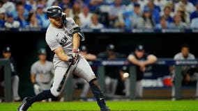 Giancarlo Stanton hits go-ahead homer in the eighth, Yankees beat Royals 3-2 in Game 3 of the ALDS