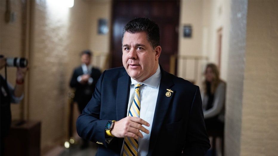 Rep. Nick Lalota, R-N.Y., leaves a meeting of the House Republican Conference at the U.S. Capitol on Wednesday, March 6, 2024. (Tom Williams/CQ-Roll Call, Inc via Getty Images)