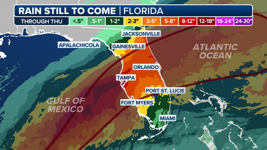 The rainfall forecast for Florida. (FOX Weather)