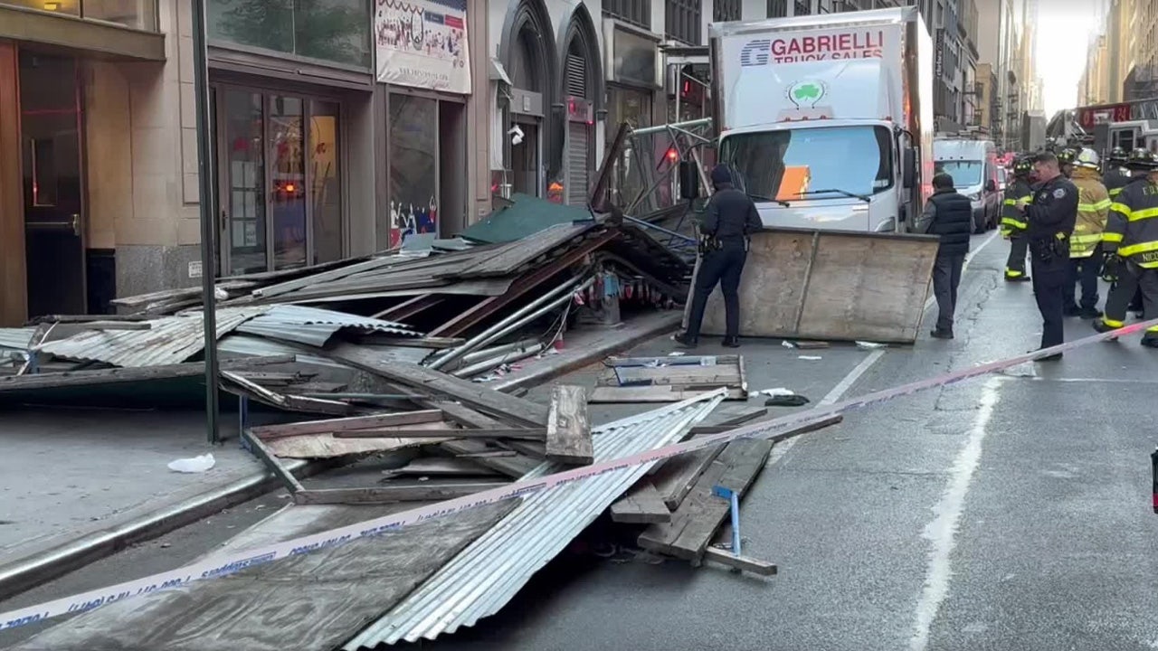 NYC Scaffolding Collapse: Debris Falls Onto Chelsea Street