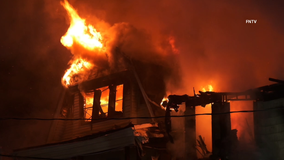 Newark, NJ fire rips through homes displacing dozens overnight