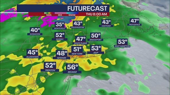 Queens gas line break causes debris to spew out of ground: VIDEO