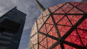 Final crystal triangles installed on Times Square ball ahead of New Year's Eve