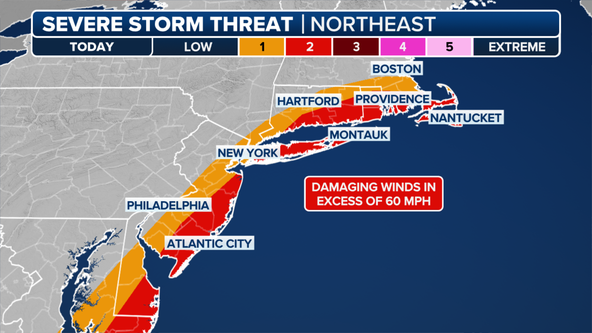 Storm system slams NYC: Expect heavy rain, 40 mph wind gusts