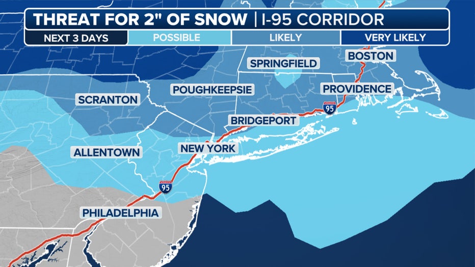 Snow possibility through Saturday. (FOX Weather)