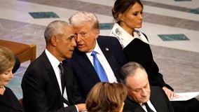 Trump, Obama chat, laugh at Jimmy Carter’s funeral: Watch