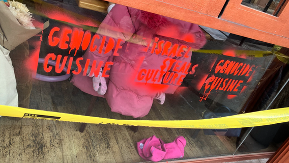 Brooklyn Israeli restaurant vandalized with antisemitic graffiti