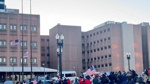 Awaiting Trump pardons, families of Jan. 6 rioters gather outside DC Jail