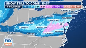 Snowstorm hits NYC area: How many inches to expect during AM commute