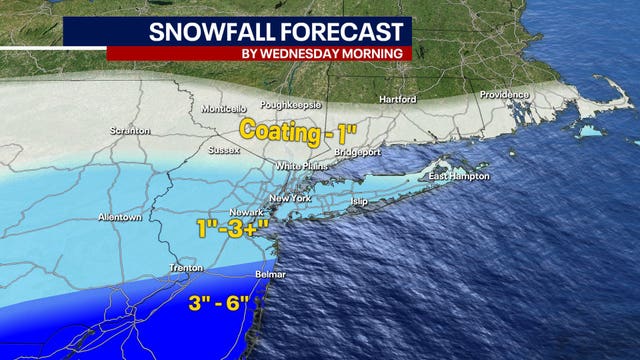 NYC snow this week: How many inches to expect with 3 storm threats
